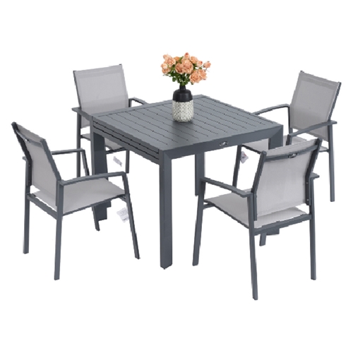 שולחן פירנצה נפתח ל 1.80 מטר + 4 כיסאות ארז