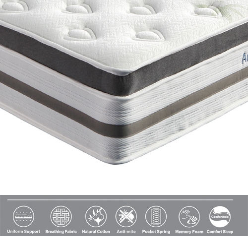 מזרן מפואר בגובה 30 ס"מ עם שכבת ויסקו עבה במיוחד