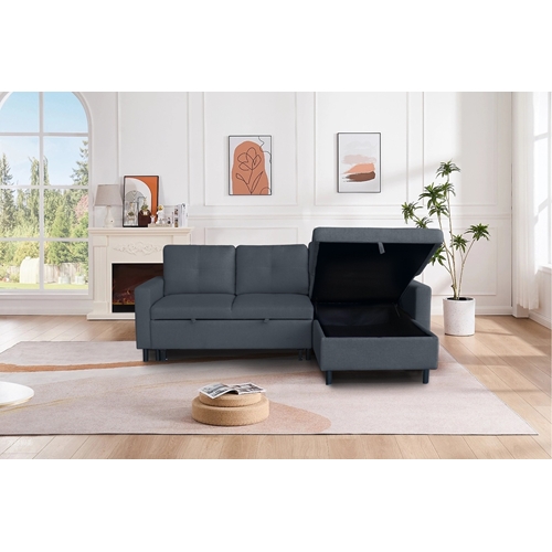 סלון פינתי נפתח למיטה זוגית דגם זולה LEONARDO