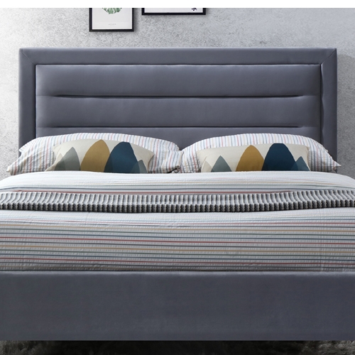 מיטה רחבה לנוער מרופדת בד קטיפתי HOME DECOR