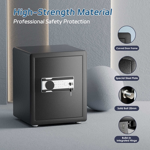 כספת עם מנעול אלקטרוני עם 2 מדפים דגם P04 שטיבאי