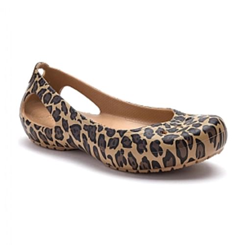 נעלי בובה נשים Crocs קרוקס דגם Kadee Leopard