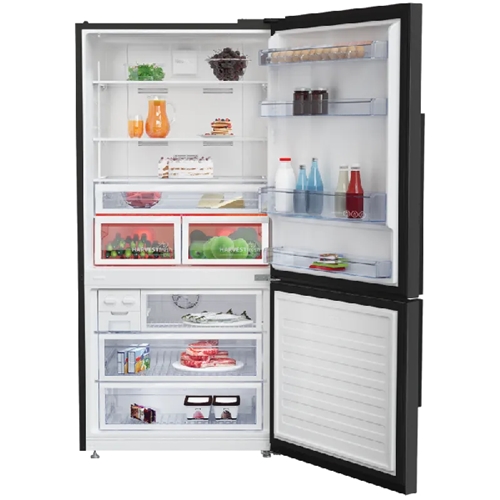 מקרר BEKO מקפיא תחתון 580 ליטר CN160237EXB מושחרת