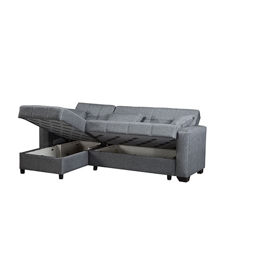 סלון פינתי שזלונג בד נפתח למיטה מבית LEONARDO