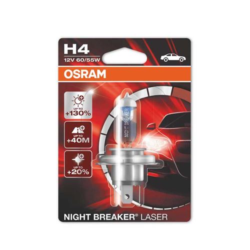 נורה ראשית לייזר H4 לרכב OSRAM Night Breaker Laser