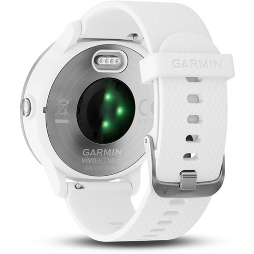 שעון חכם Vivoactive 3 בצבע לבן עם טבעת כסף Garmin