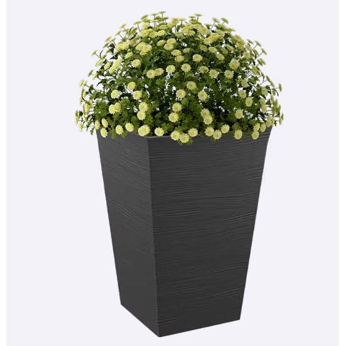 עציץ בעיצוב גלים בגוון שחור מבית KETER