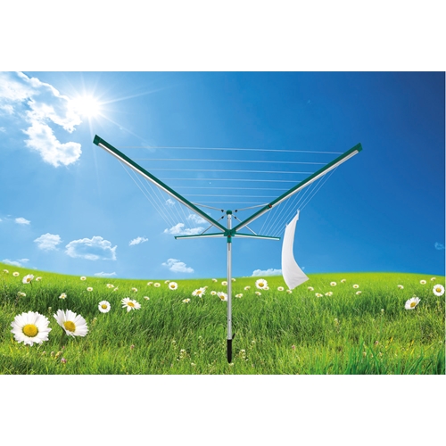 מתקן לייבוש כביסה מרשים מותאם לגינה מבית LEIFHEIT