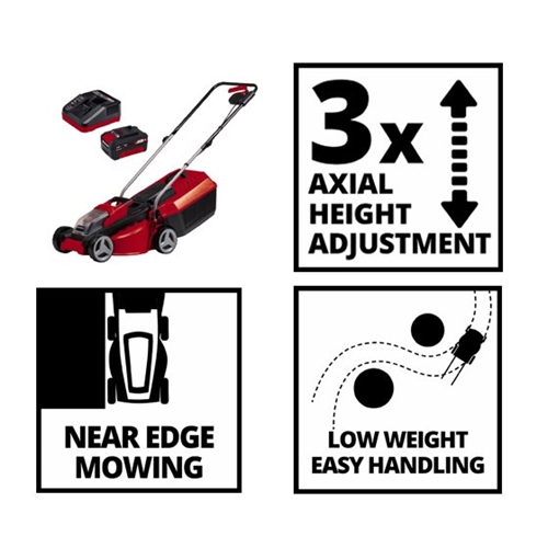 מכסחת דשא מקצועית נטענת עם 25 נפח מיכל Einhell