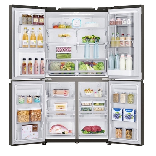 מקרר 4 דלתות נפח 653 ליטר תוצרת LG דגם GRX710INS