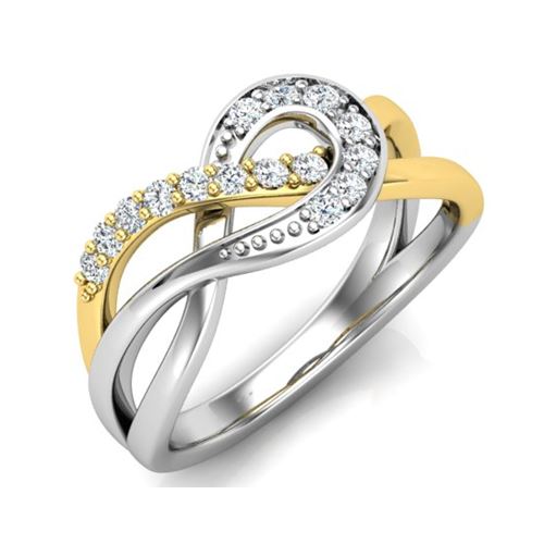 טבעת יהלומים מעוצבת לאישה
