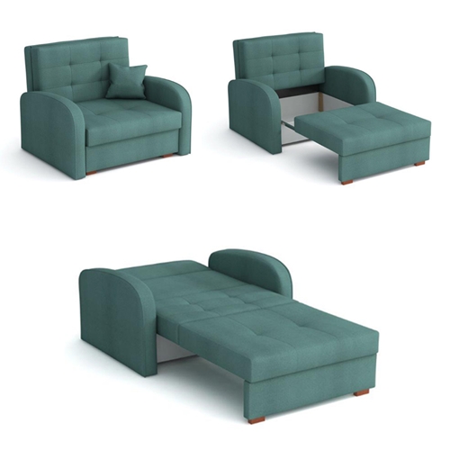 כורסה אירופאית נפתחת למיטה עם ארגז מצעים