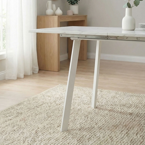 שולחן פינת אוכל אריאל לבן ו 4 כיסאות HOME DECOR