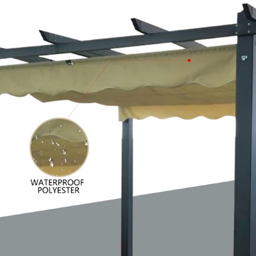 פרגולה מפוארת 3*3 עם כירוי נפתח-פרגולת אלומיניום