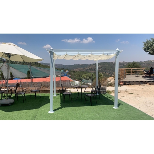 פרגולה מפוארת 3*3 עם כירוי נפתח-פרגולת אלומיניום