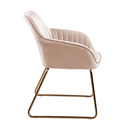 כורסת מעוצבת עם רגלי מתכת מוזהבות HOME DECOR