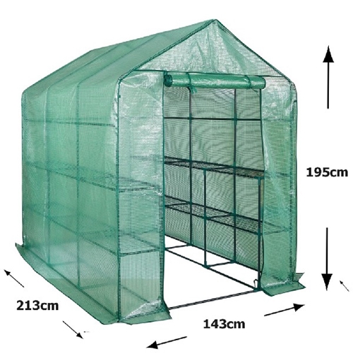 חממה ביתית 143x213 כוללת מדפים וכיסוי דגם 1610