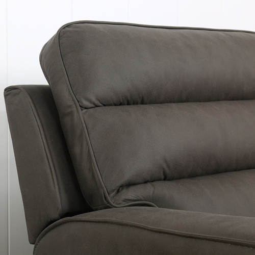 מערכת ישיבה פינתית בריפוד בד רחיץ עם 2 ריקליינרים