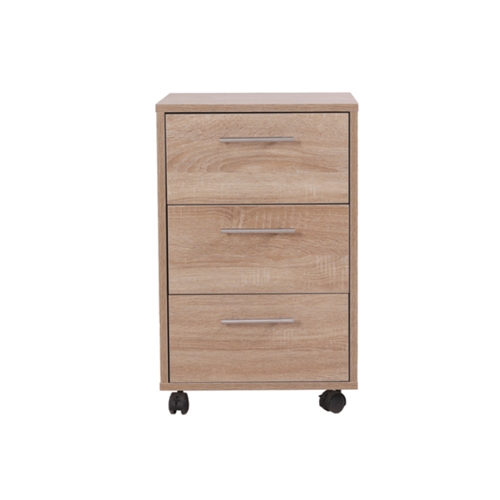 שידה 3 מגירות דגם 21632 עם ידיות בצבע לבן