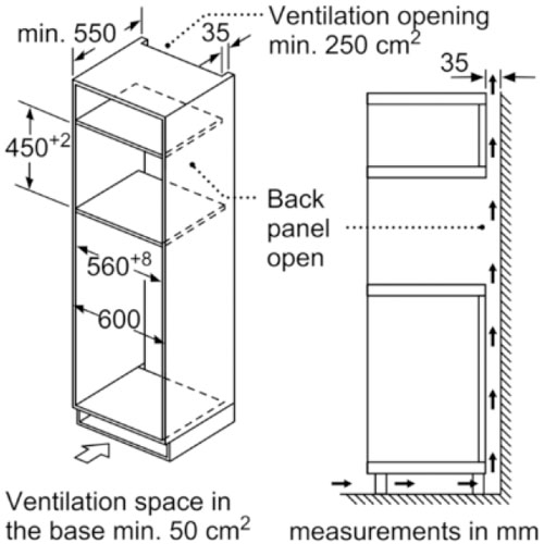 תנור קומפקטי משולב מיקרוגל Constructa CC4W91960