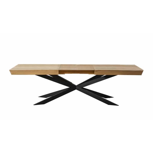 שולחן פינת אוכל מפואר עם רגלי ברזל בצבע שחור