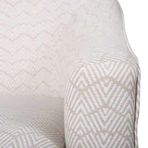 כורסא מעוצבת מרופדת בד עם רגלי עץ מלא HOME DECOR