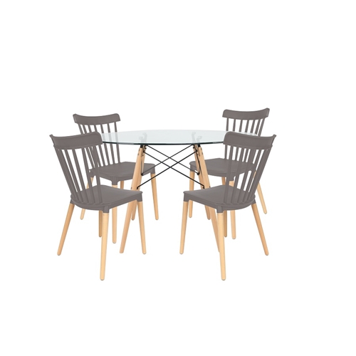 סט שולחן דה וינצ'י + 4 כיסאות פררה מבית MYDESIGN