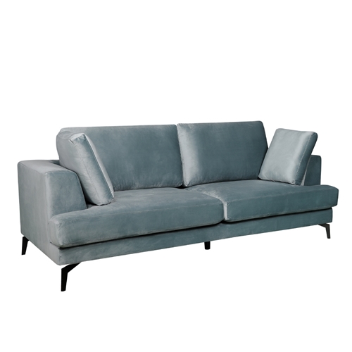 ספה תלת מושבית מרופדת בד קטיפתי HOME DECOR