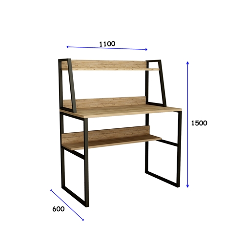 עמדת עבודה עם שולחן כתיבה וספרייה Tudo Design