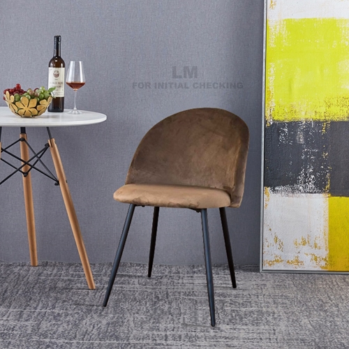 כיסא מרופד קטיפה לפינת אוכל דגם ברצלונה