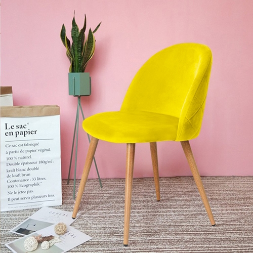 סט 4 כיסאות מרופדים קטיפה לפינת אוכל דגם מדריד