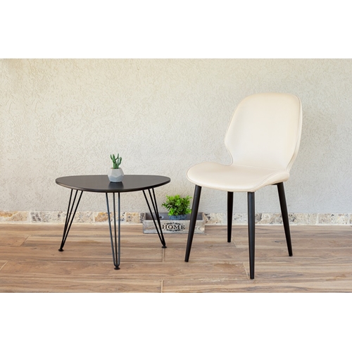 סט 4 כיסאות מרופדים דמוי עור לפינת אוכל דגם מרסיי