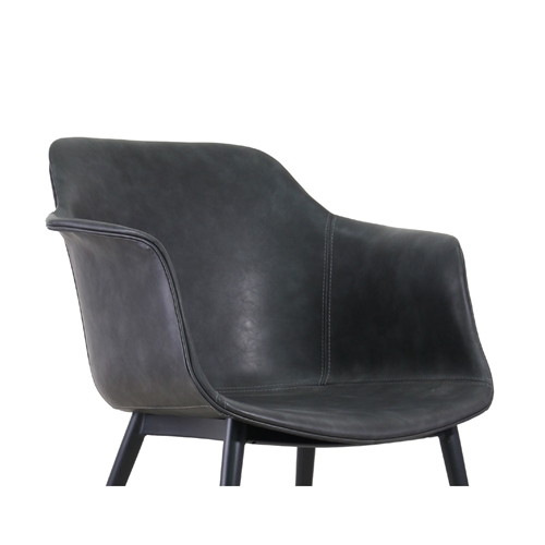 זוג כורסאות מעצבים עם ידיות כנפיים רגלי ברזל