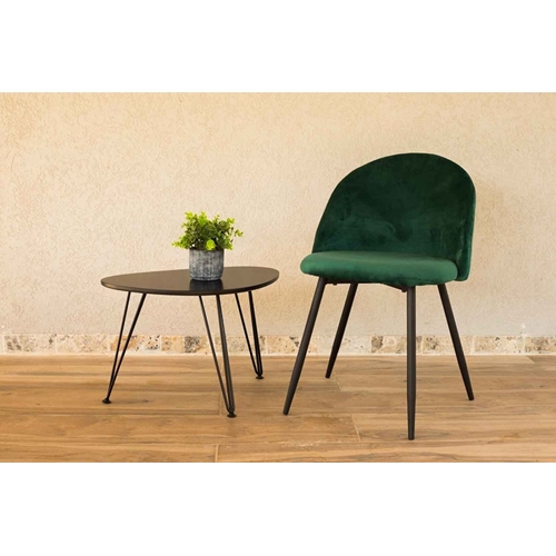 כיסא מרופד קטיפה לפינת אוכל דגם ברצלונה