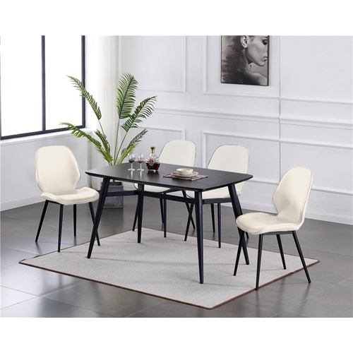 כיסא מרופד דמוי עור לפינת אוכל דגם מרסיי