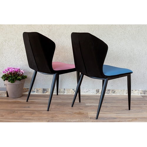 כיסא מרופד דמוי עור לפינת אוכל דגם נאפולי