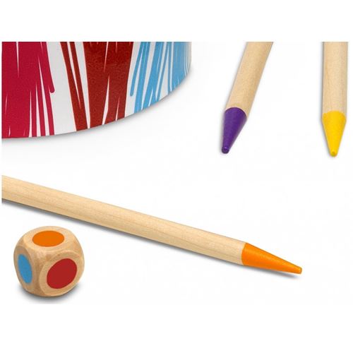 משחק זיכרון קרוסלת הצבעים הכולל מחזיק עפרונות, 18 מקלות ב...