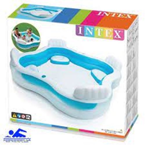 בריכה מתנפחת מרובעת עם מושבים INTEX 56475