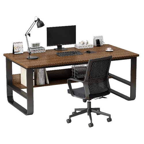 שולחן מחשב רוחב 140 ס"מ TORONTO צבע עץ בשילוב שחור