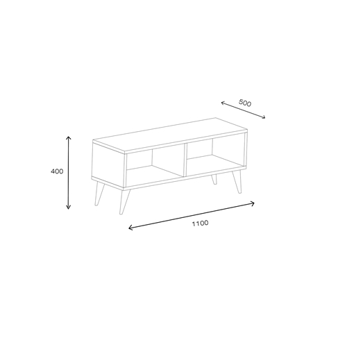 שולחן סלון פרקטי עם 2 חללי אחסון תמרה Tudo Design
