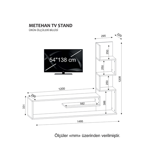 מזנון טלוויזיה מעוצב דגם מיטאן DE1711 מבית HOMAX