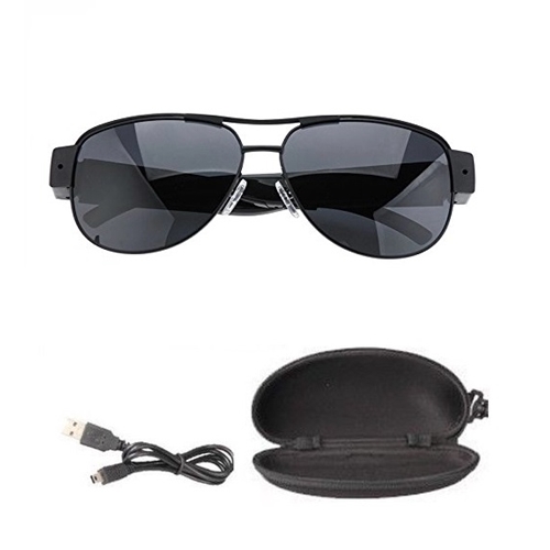 משקפי שמש מעוצבים עם מצלמה צבעונית FHD