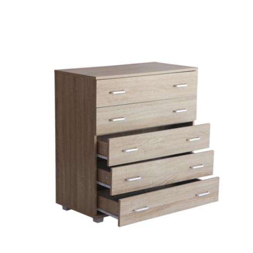 שידה 5 מגירות דגם 53745 לבן או אלון מבית H.KLEIN