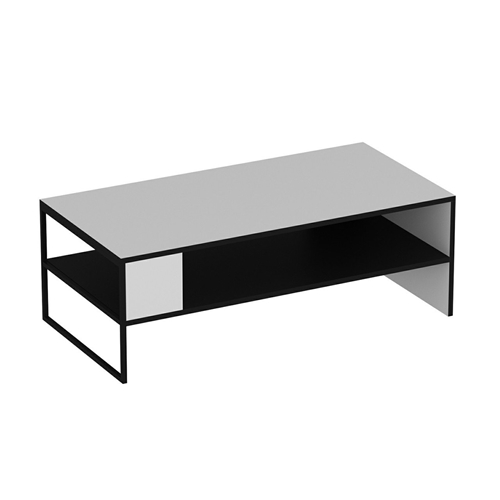 שולחן סלון בעיצוב מודרני שחור לבן מבית TUDO DESIGN