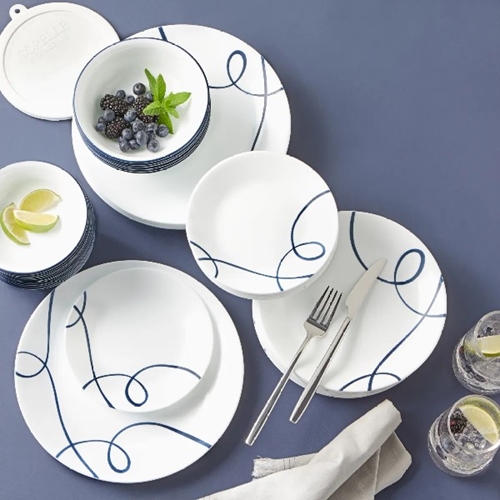 סט צלחות קורל 48 חלקים 12 סועדים LIA ROUND קורנינג