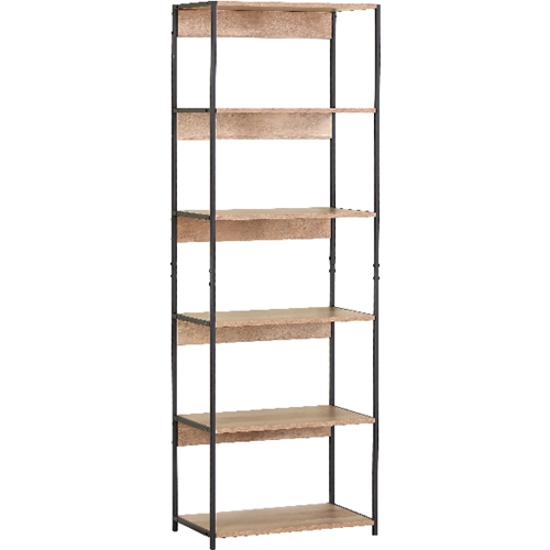 ספריית מדפים 5 קומות בשילוב מתכת ועץ