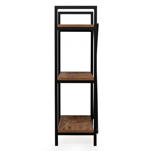 שידת מדפים ברזל מושחר גוון אורן אטלנטי Tudo Design