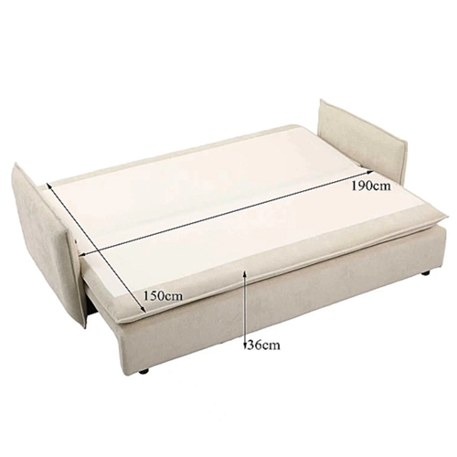 ספה מעוצבת נפתחת למיטה זוגית דרים בז' HOME DECOR