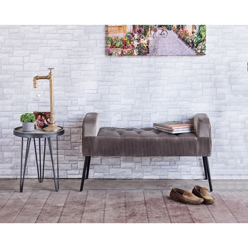 הדום ספסל ישיבה בד קטיפה דגם לירון Tudo Design