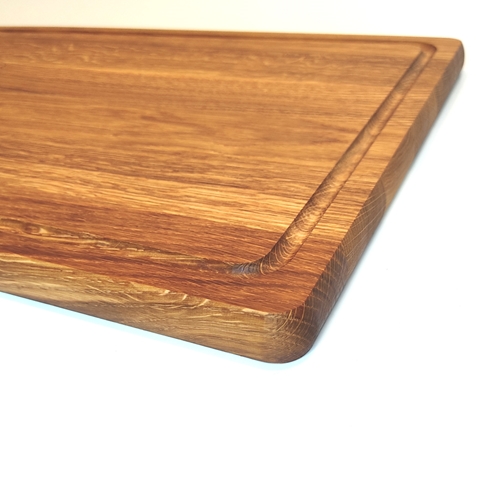 קרש חיתוך גדול עם תעלת ניקוז 50x30 ס''מ מעץ אלון